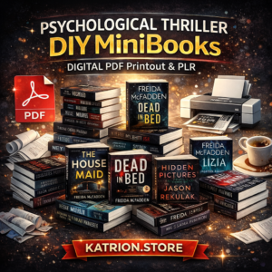 Psychological Thriller Mini Books — DIY Digital PDF Printables for Instant Download