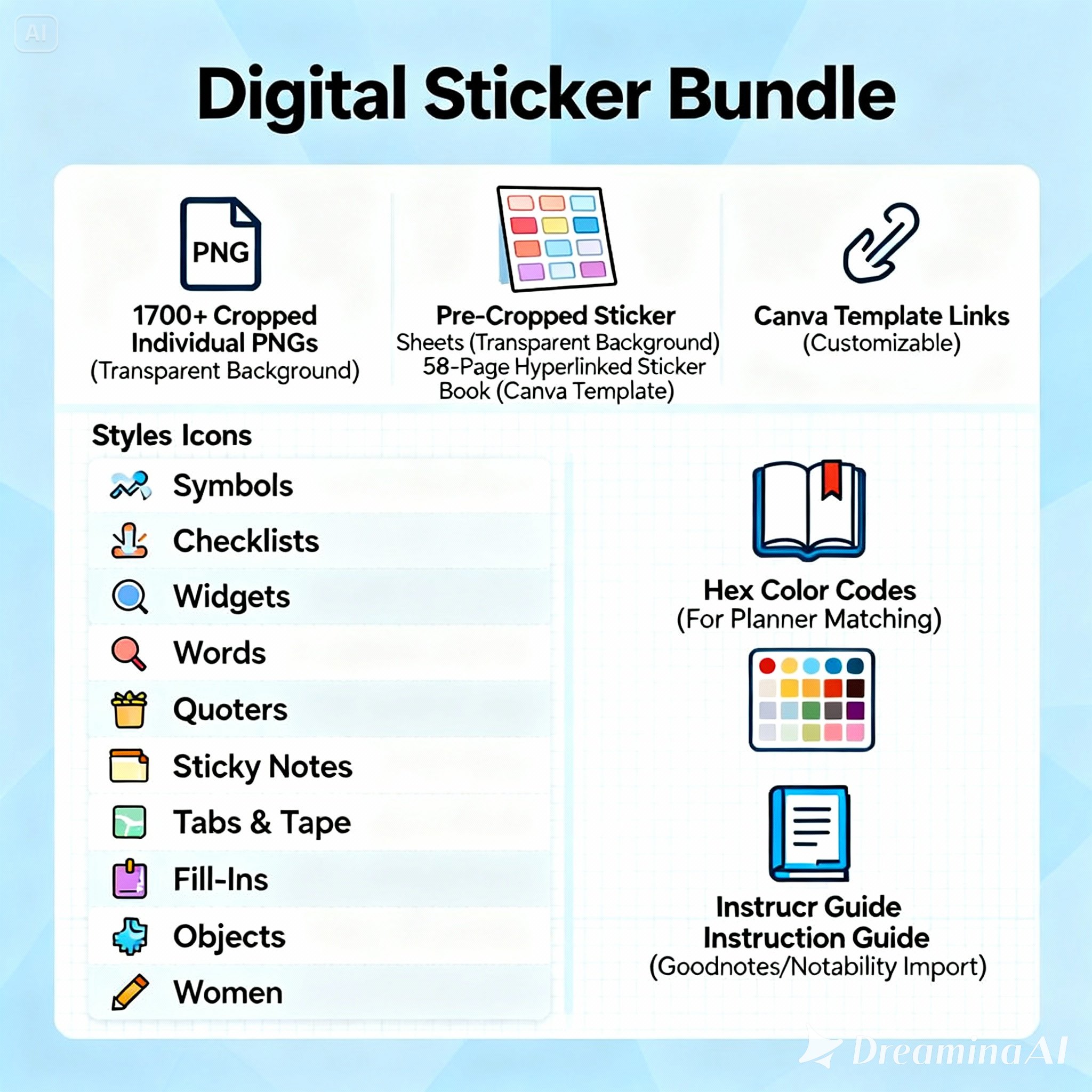 Editable PLR Digital Stickers & Icons for Commercial Use - Image 2
